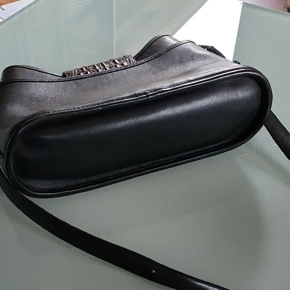 Brighton Black and Brown Shoulder Bag - Picture 10 of 14